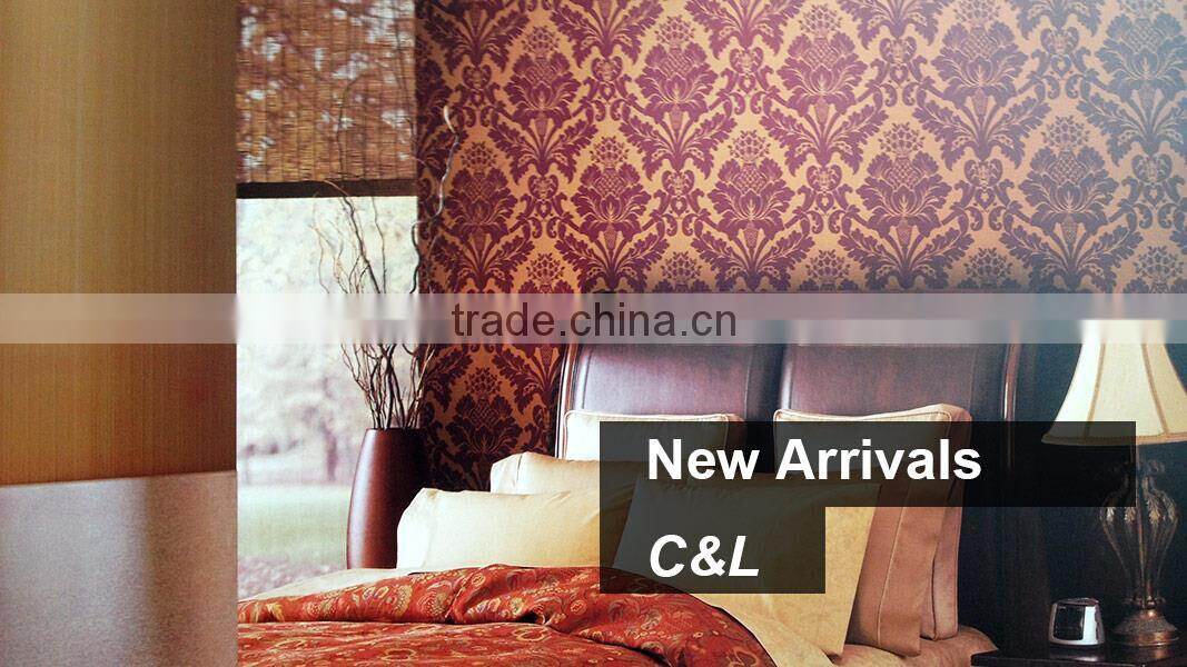 PVC non-woven luxury design wallpaper
