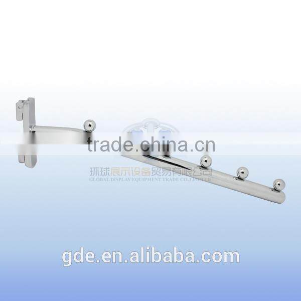 Metal chrome display hook for slotted channel store & supermarket supplies