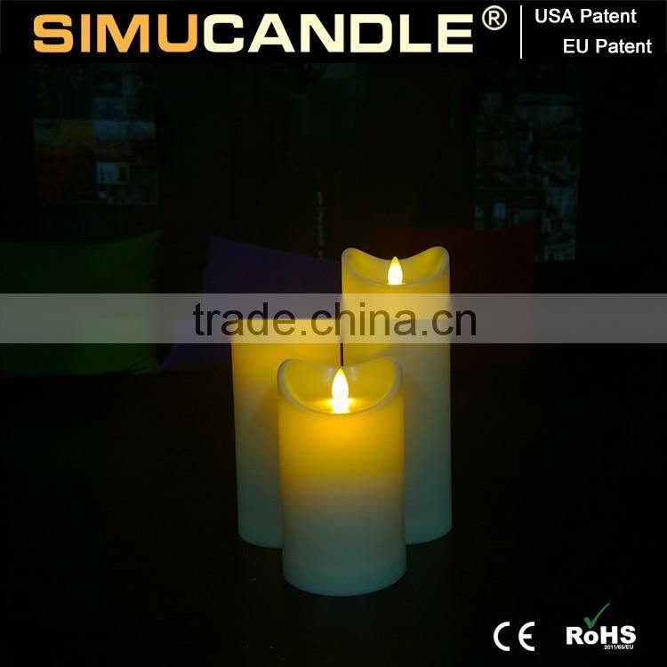 Flameless candle with moving wick;Simulated candle in candles