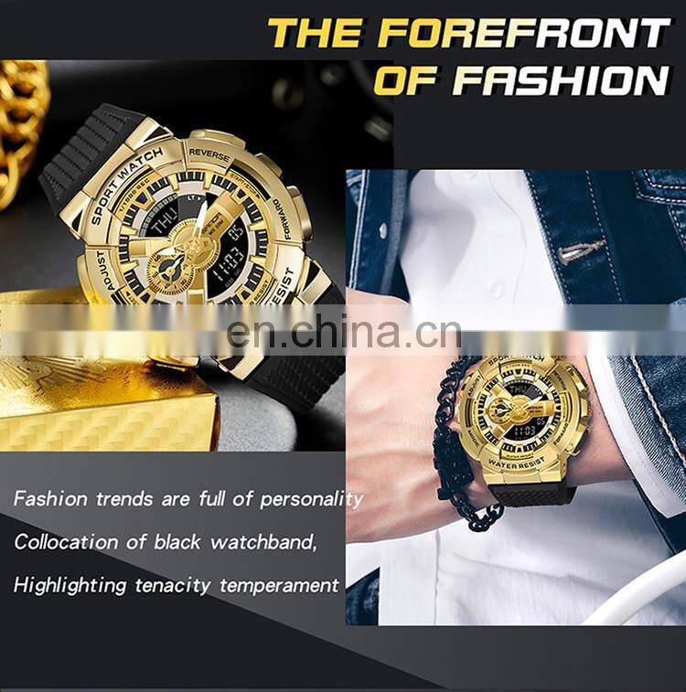 SANDA 9004 Hot Sale High-grade Men Watch Multifunctional Mirage Digital Wristwatch logo watch