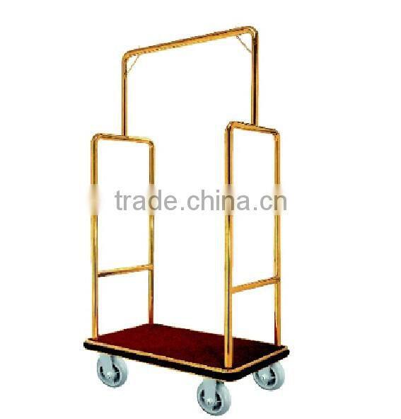 Stainless Steel Luggage Cart and Hotel Luggage Barrow