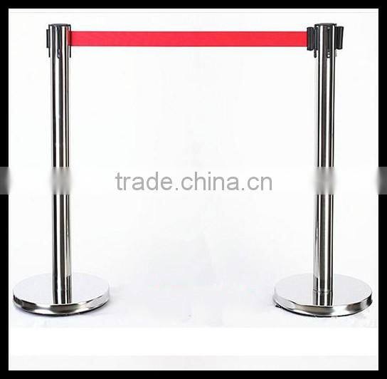 crowd control stanchion/retractable belt barrier stand/metal queue post