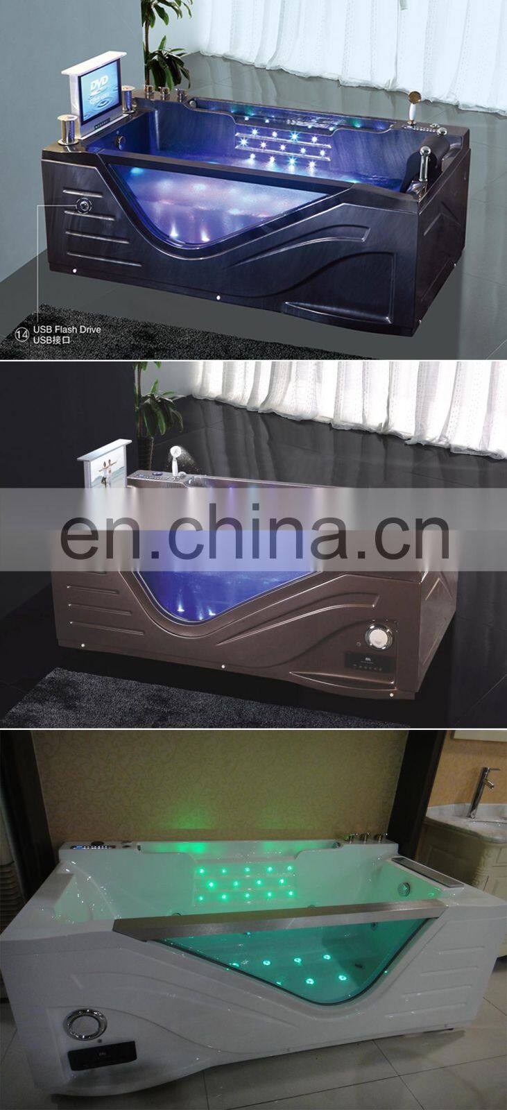 Double apron bathtub,l shaped shower bath,2 person jetted tub shower combo