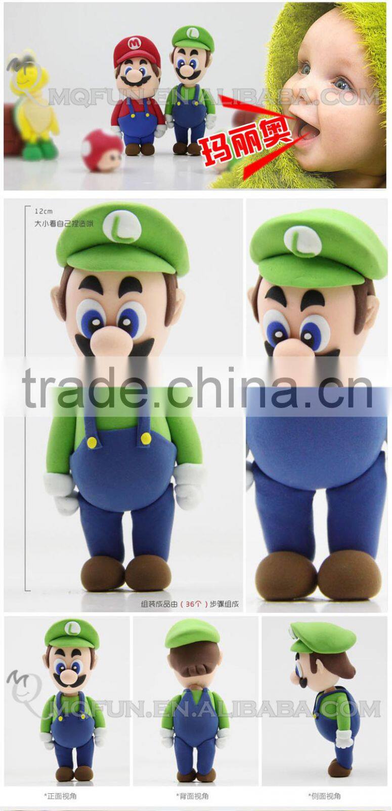 Mini Qute Bonnie Kawaii Anime game super mario bro DIY cartoon building blocks plasticine clay educational toy NO.BN9988-1