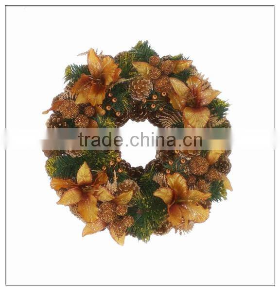 christmas decorative plastic ball wreath/ Professional Manufacture Christmas Tinsel Garland,Christmas Ball Ornament wreath