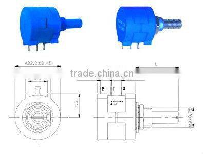 Precision 3590 wire potentiometer