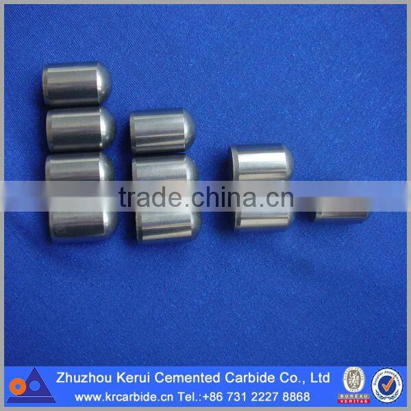 Spherical/domed carbide insert with high performance and good service life for all conditions of deep hole drilling