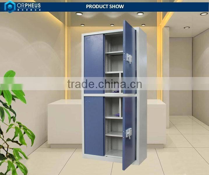 Wholesale Price Metal Office Furniture Complete Open Door File Cabinet Blue Color 2 Tier Steel Filing Cabinet