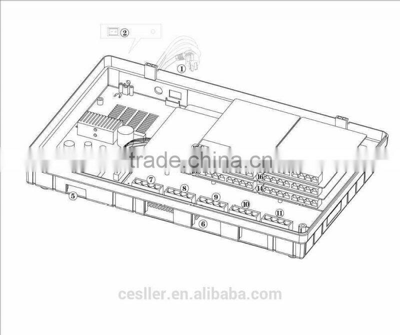 Shenzhen factory 64 exts PBX System WS824(9)H