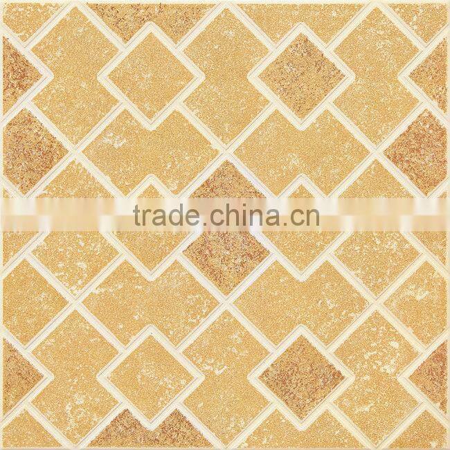 Yellow cream floor tiles