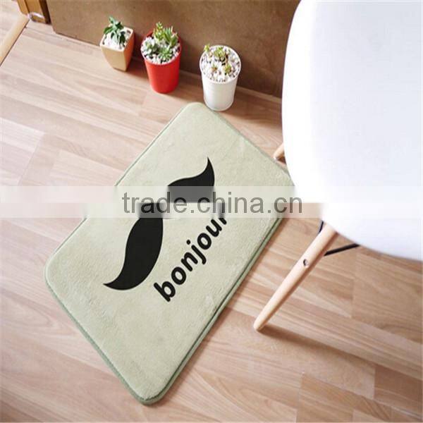 40*60cm home cute design anti slip polyester custom floor mat