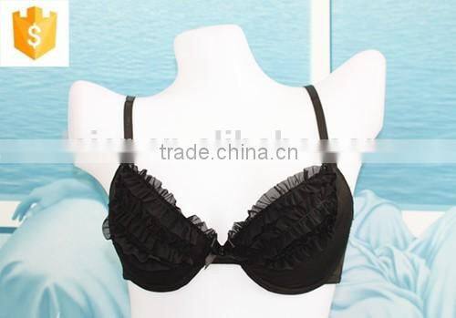 2016 unique front mesh gauze cup design bra for young ladies