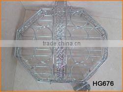 HG676 Wire Made Square Shape Cup Rack 16pcs