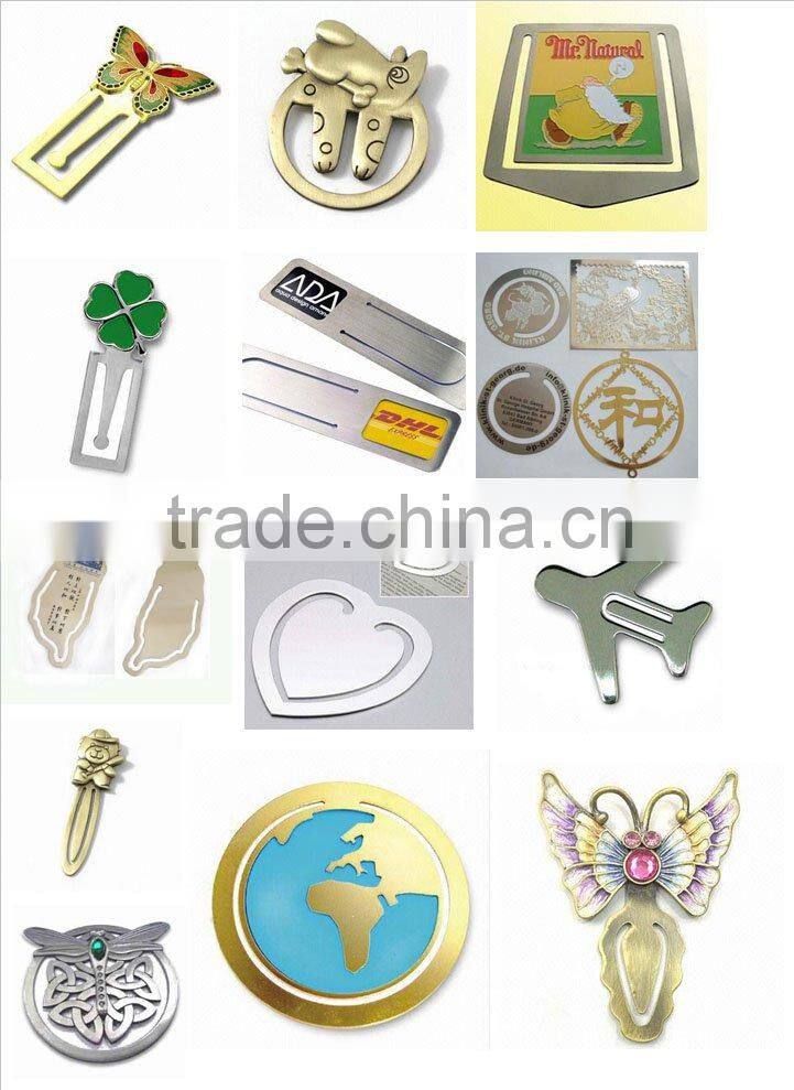 Birthday hang tag metal bookmarks /cartoon cute metal bookmarks for books