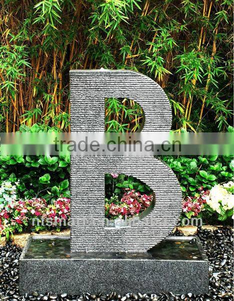 granite letter fountain N