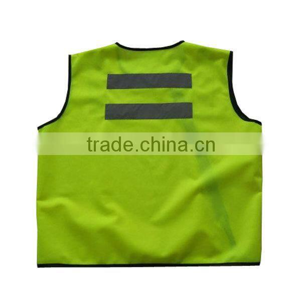 100% Polyester Hi- vis Green Safety Vest Working Uniform