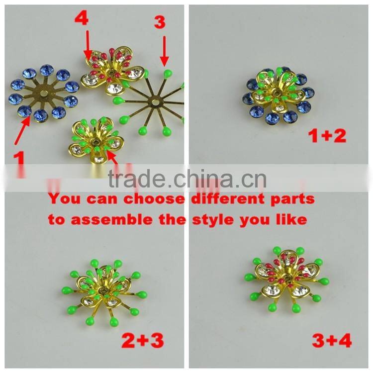 Small decorative craft metal flower, antique imitation craft metal flowers wholesale