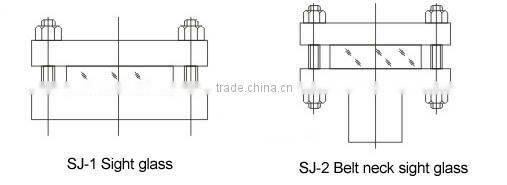 Flange sight glass level indicator