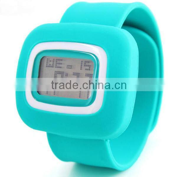 2015 hot seller silicone bracelet cheap digital watch red