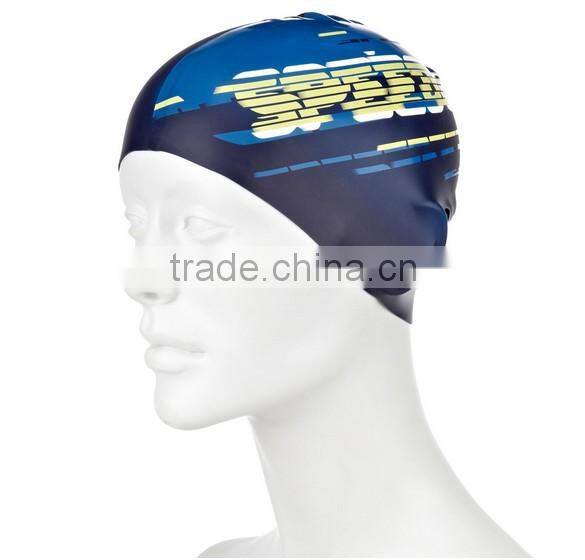 Customized logo print swim cap