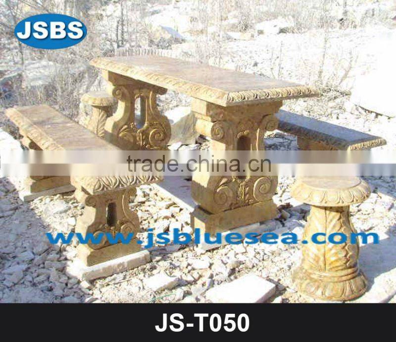 Hand carved marble apple tree table