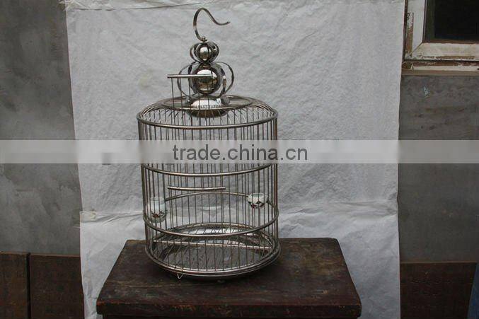 Chinese antique steel hanging bird cage
