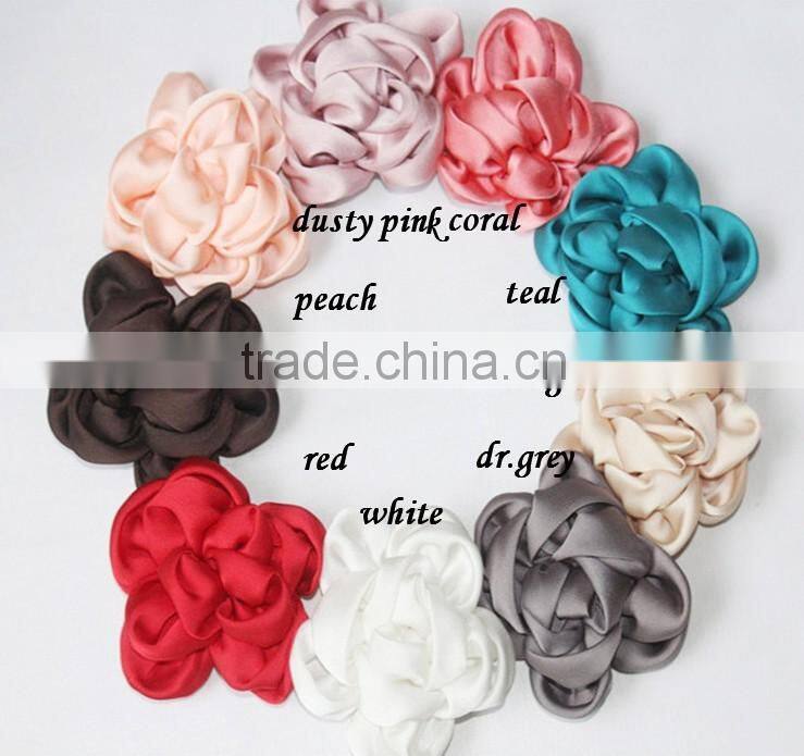Handmade 10cm Satin Lotus Flower,Satin Flower Hair Accessory