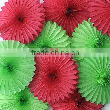wedding decoration product tissue paper fan,paper fan for all festival decor