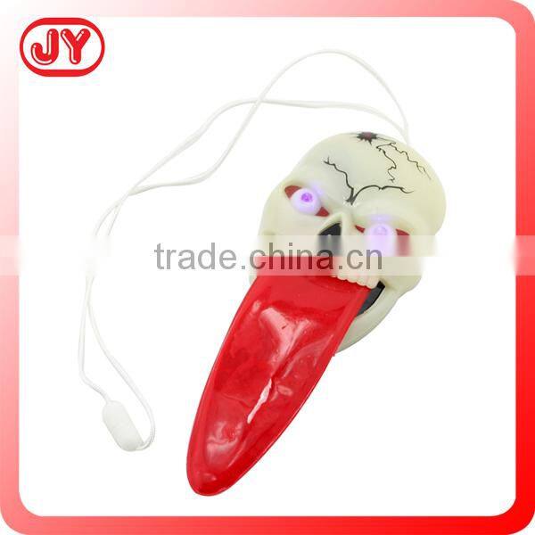 Halloween gift plastic toy skull with light and IC sound