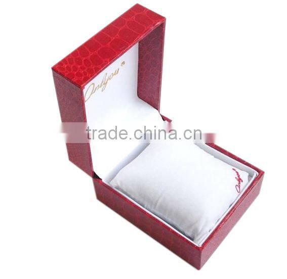 Red Single Leatherette Paper Gift Box for Watch