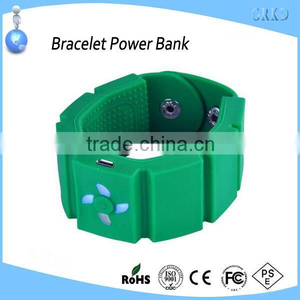 High quality bracelet shape 2600mah power bank