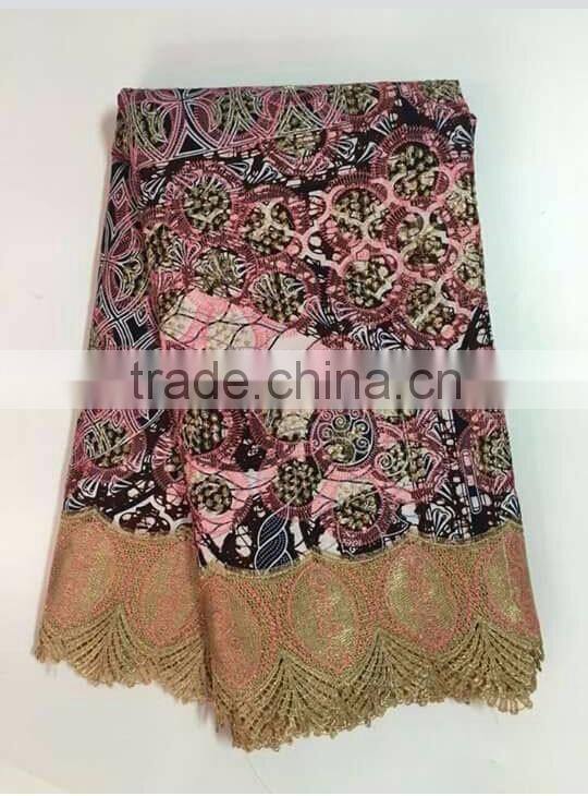 ghana kente wax african wax prints fabric with cord chemical lace ankara holland fabric textiles for batik dashiki dress