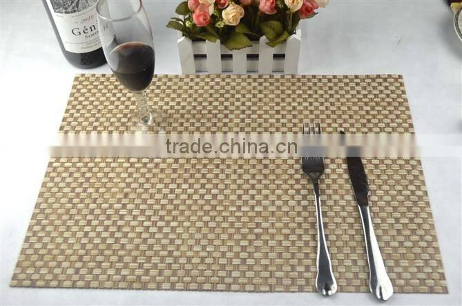 pvc coffee pot mat/woven pvc placemats for restaurants/pvc woven mesh placemats