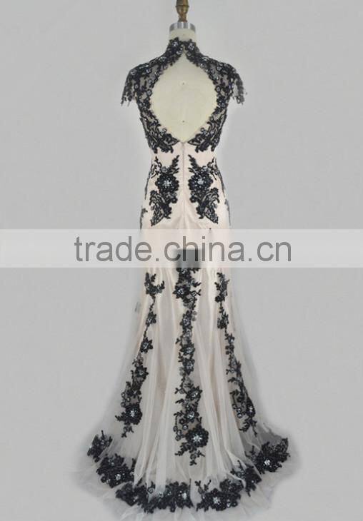 Sexy Zuhair Murad Black Embroidery Red Carpet Dress Floor Length Gown Dress For Party Vestidos Femininos TPD316