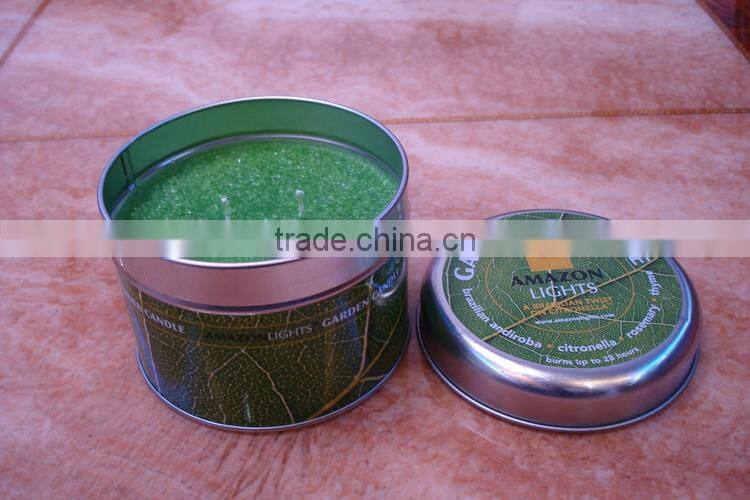 Customized Scented Travel Soy/Paraffin Wax Candle in Tin Box