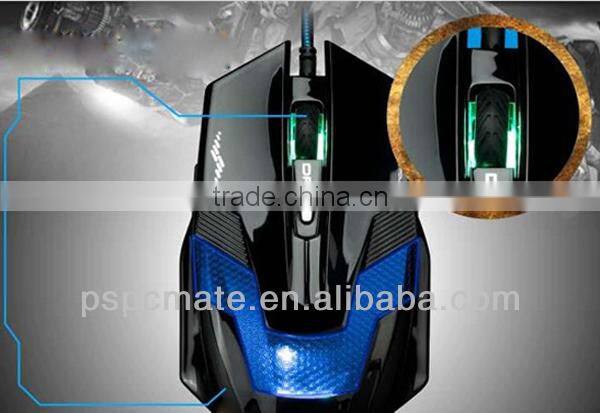 Human Engineering Design 6 Buttons Professionable Electricity Competitive Gaming Mouse with Cool Light