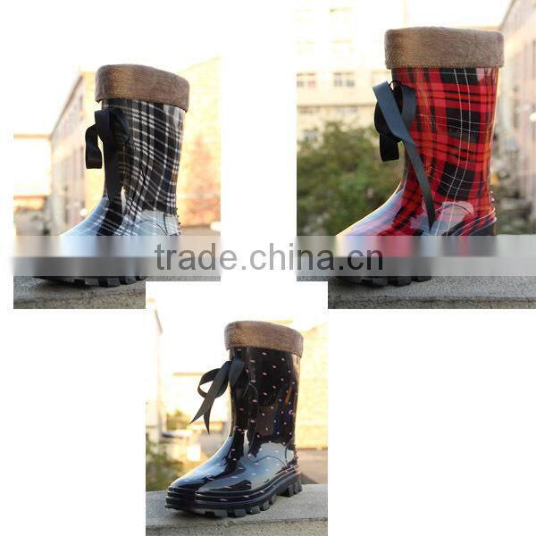PVC transparent rain boots
