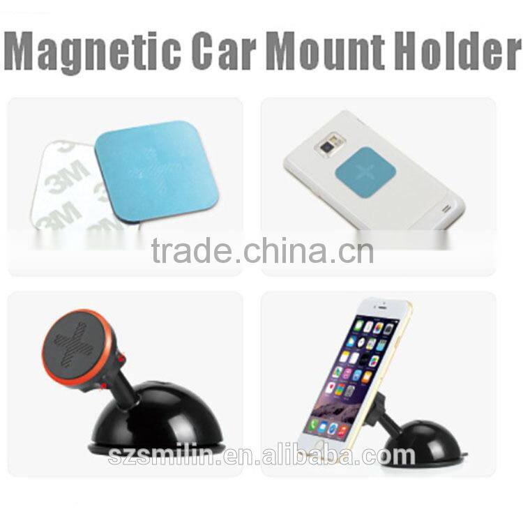 Easy one hand operation Magnetic Suction Cup Mount Phone Holder with sticky gel base