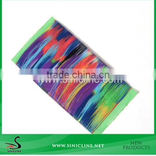 Sinicline custom made creative multi-color woven taffeta label