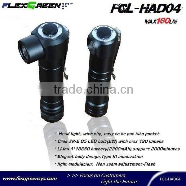 rechargable 18650 battery bicycle use Q5 LED head torch
