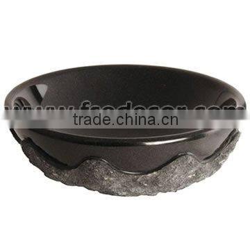 Round Black Gardon Stone Water Basins