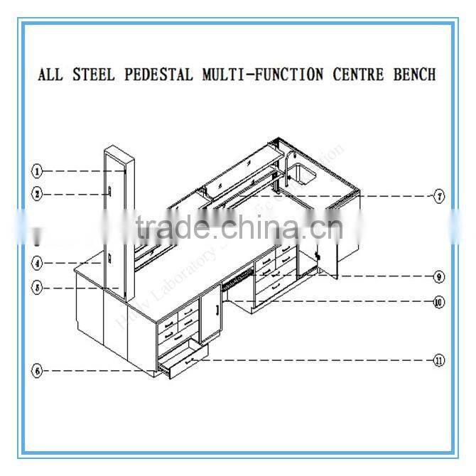 lab wooden furniture designs antique writing desk (HL-QML-005)