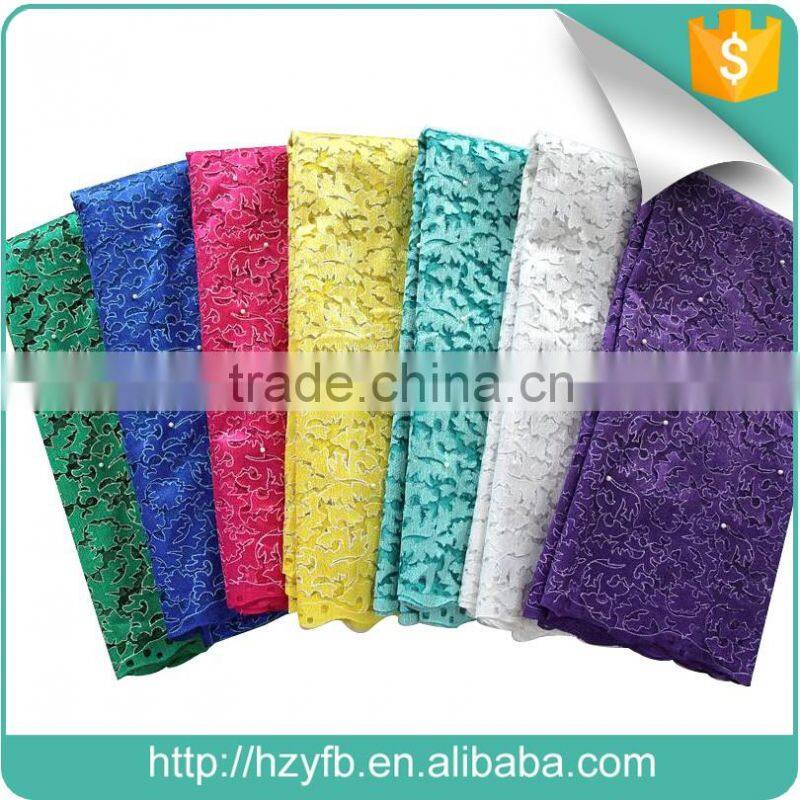 Nigeria popular lace fabric embroidery tulle wedding dress French lace african dress French tulle fabric