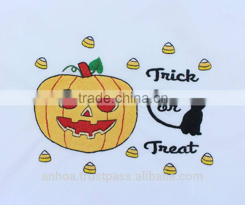 Embroidery Halloween drawstring bags, laundry bag