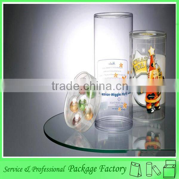 Simple Different transparent clear PVC cylindrical packaging