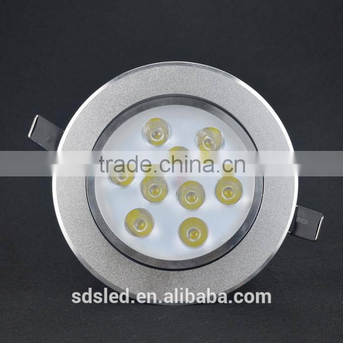 LED Ceiling light ceiling light high power silver aluminum led ceiling down light 9w LED ceiling light