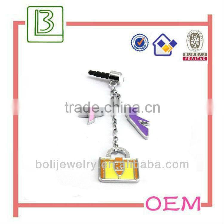 Equisite fashion anti dust plug charm ornament for cellphone