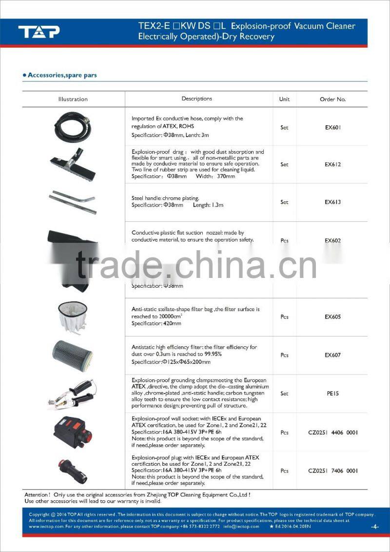 Explosion-proof Vacuum Cleaner (dry recovery 50L)