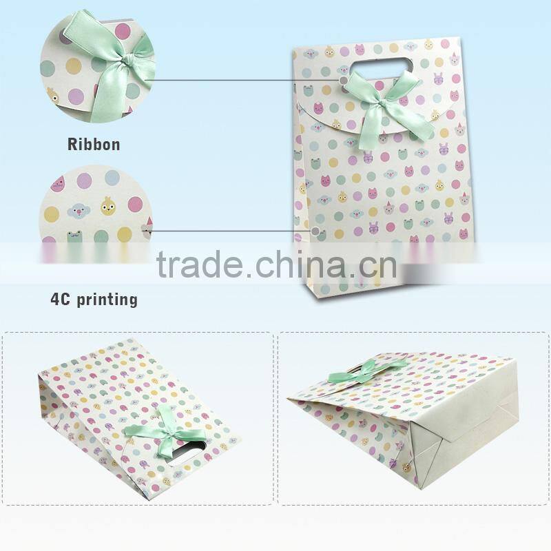 Cartoon Design Coloured Shopping Kraft Paper Bag