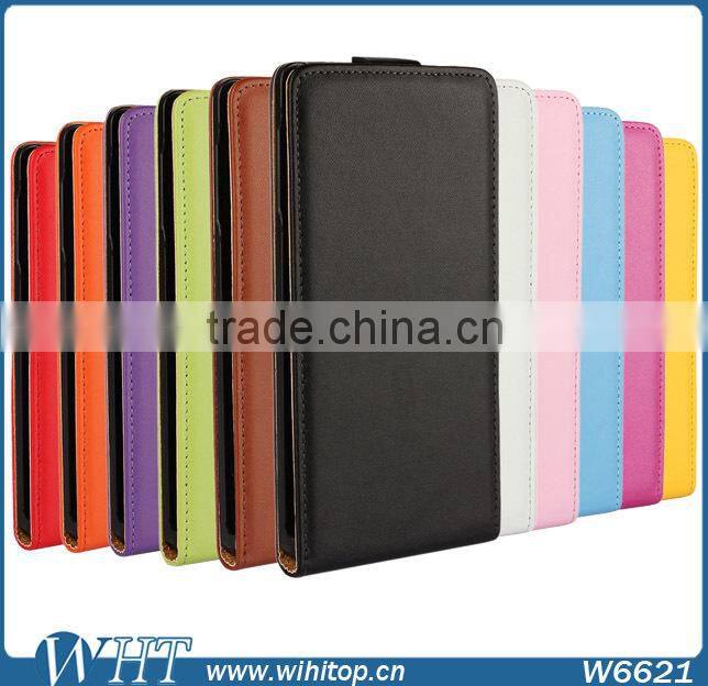 Fancy Cell Phone Case Magnetic PU Leather Vertical Flip Case for Sony Xperia Z4